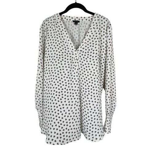 Ann taylor blouse white - ann, red